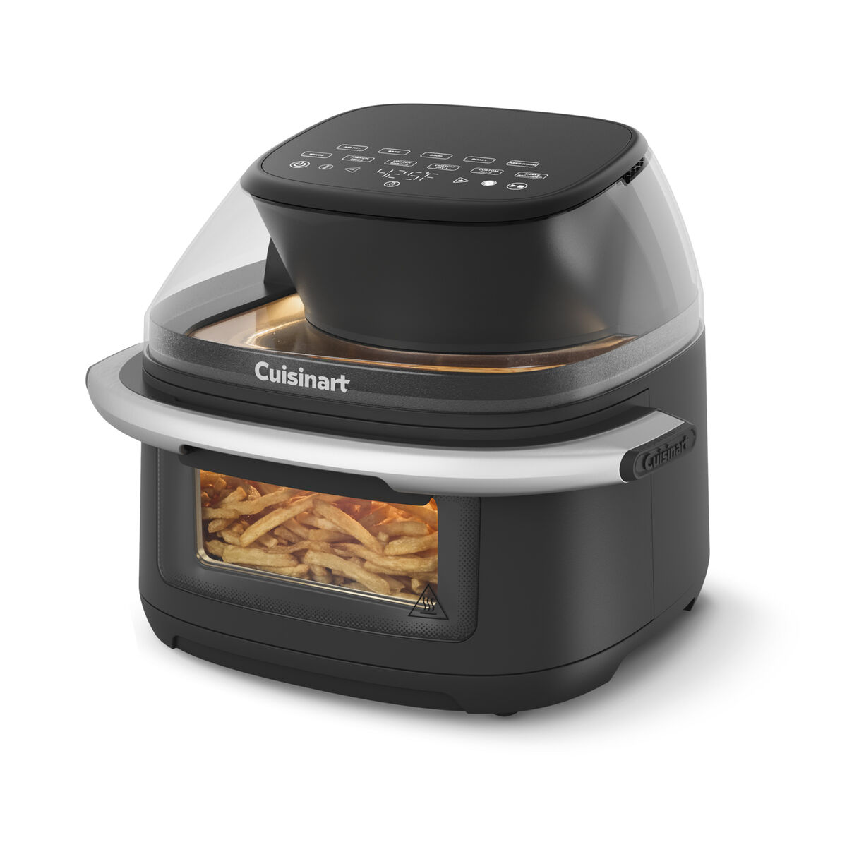 Black Cuisinart ClearView AFC-9 with front drawer window and upper viewing window