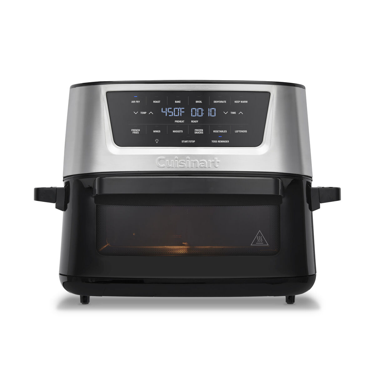 Cuisinart AIR-220 black single-basket air fryer with stainless control surround and viewing window