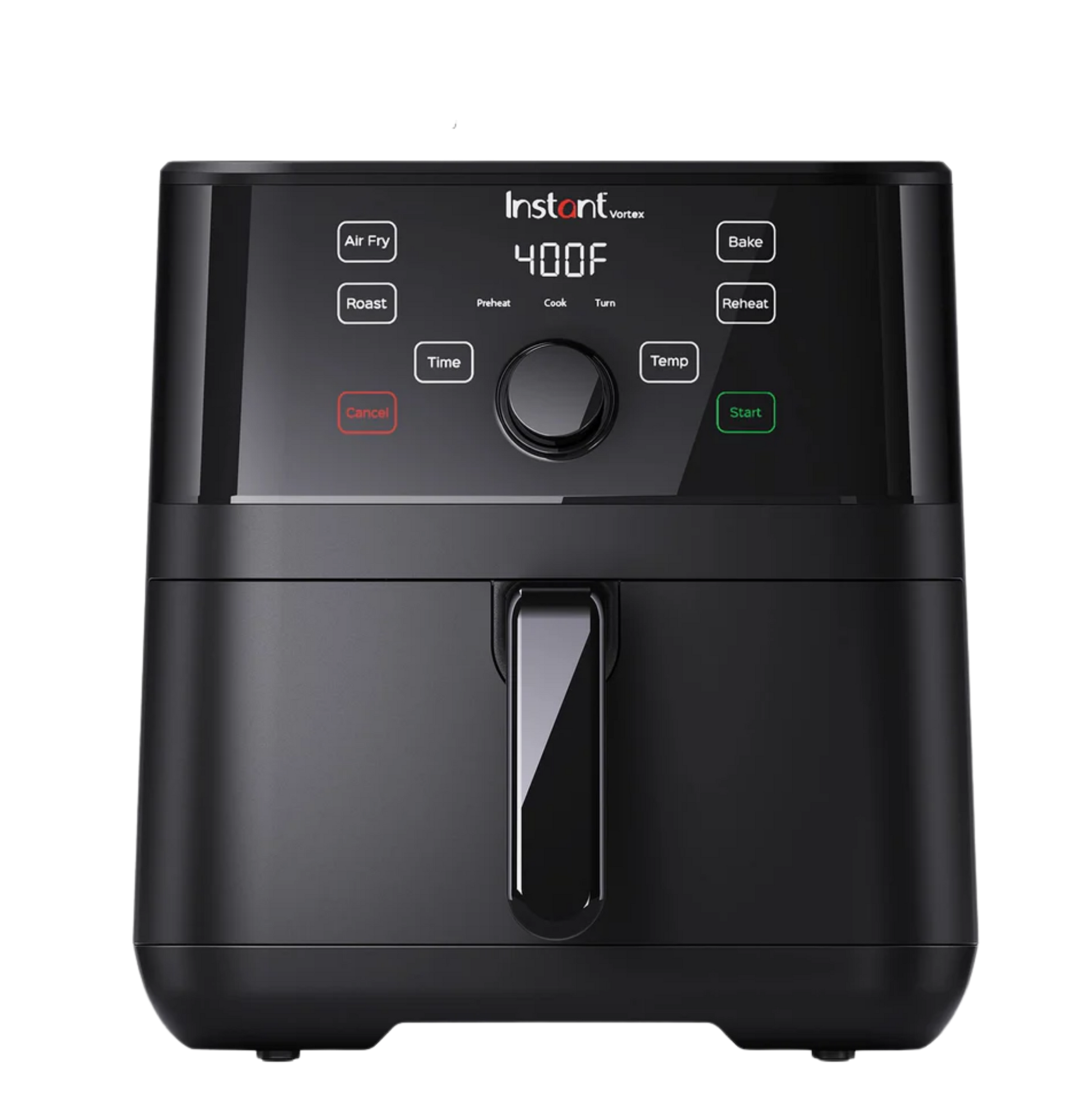 Instant Vortex 5.7QT Air Fryer mit Zubehör, exakte schwarze Ein-Korb-Heißluftfritteuse 140-3080-01; das Bild zeigt nur das Grundgerät