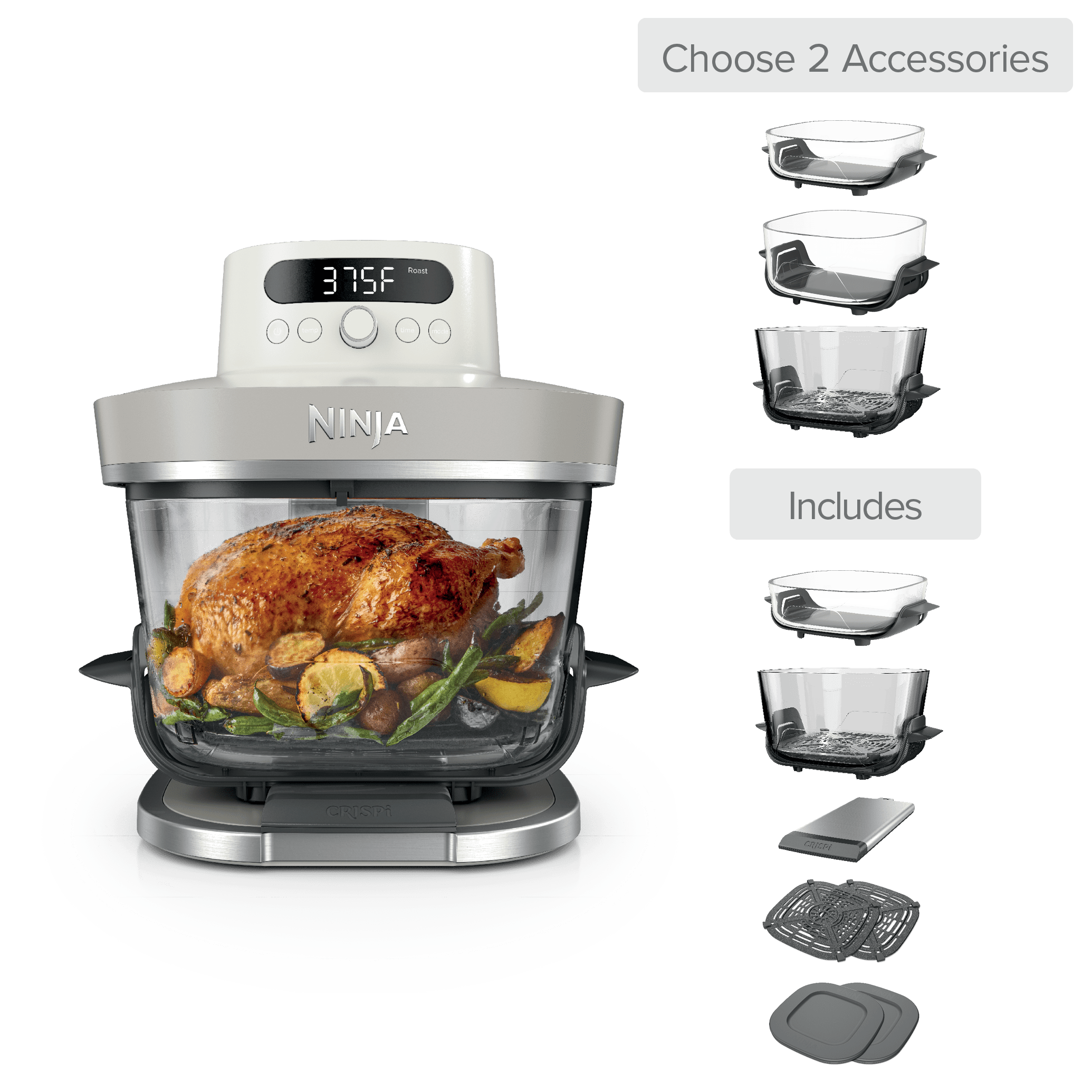 Bone Ninja Crispi Pro AS101LGSN build-your-own glass air fryer chooser image