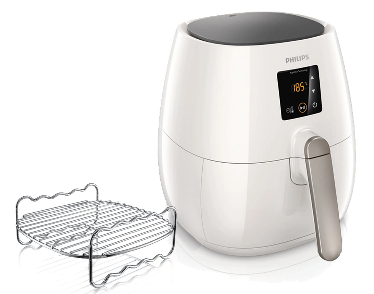 Philips Viva Collection Digital Airfryer HD9230/56 with a single pull-out basket; exact visible control details are described in the image note