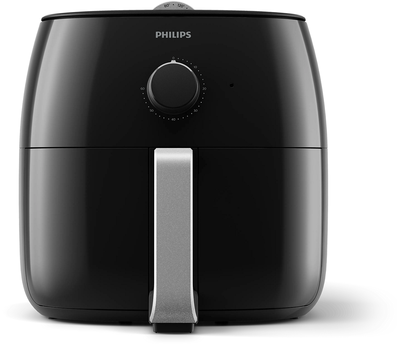 Black Philips Premium Airfryer XXL HD9630/96 with analogue temperature and timer dials