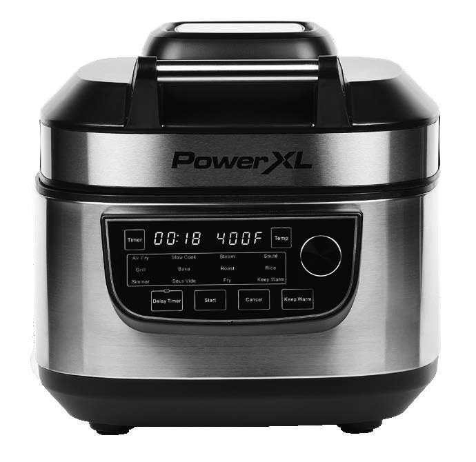 PowerXL MFC-AF-8 8-quart Grill Air Fryer Combo pictured in the exact-family owner manual