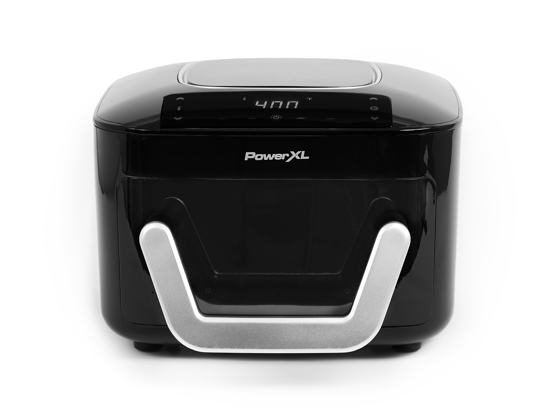 Modelo LF-20 de freidora de aire Slimline PowerXL PowerXL mostrado en la portada del manual del usuario identificado con el modelo