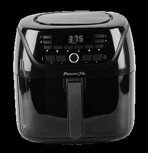 PowerXL Vortex Pro Air Fryer raffigurata sulla copertina esatta del manuale dell’utente, AF-E6001-L e AF-E6001-CA