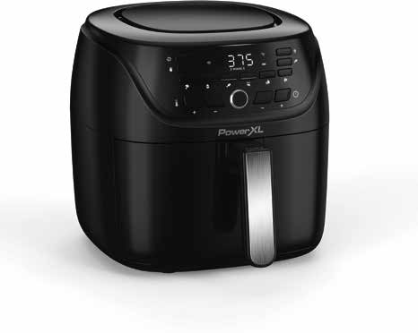 PowerXL Vortex Pro Air Fryer Plus 6-qt AF-E6001-C in der modellbeschrifteten Abbildung des Benutzerhandbuchs