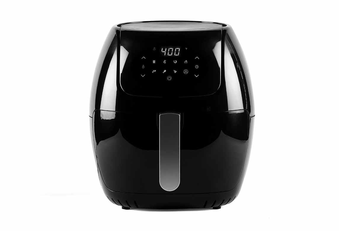 PowerXL Air Fryer YJ-701A 8-quart basket appliance shown on the model-labelled owner manual cover
